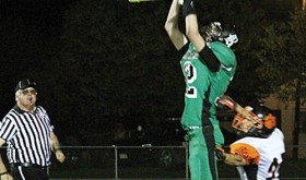 Panther junior Cameron Enterline caught two touchdown passes from teammate Tobie Gasper against Hayden last Friday on Yaeger Field.