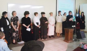 Ten Meeker-area women portrayed members of the area’s pioneer families during the “Pioneer Women in Rio Blanco County” presentation put on by the Rio Blanco County Historical Society on Sunday at Kilowatt Korner in Meeker. Roughly 75 persons attended the program.