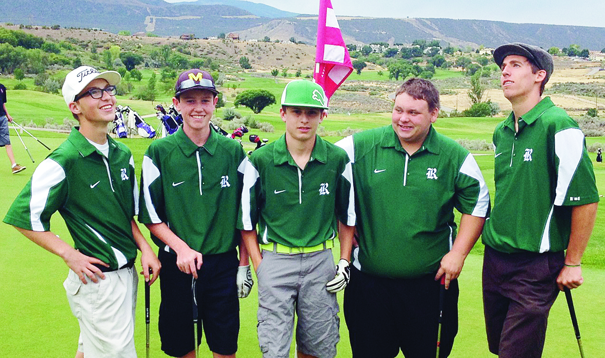 Making the Rangely High School varsity golf team for the first two tournaments of the season were Marshal Way, Nick Burri, Calvin Shepherd, Robert Dunker and Andrew Morton. Since Meeker does not have a golf team, Burri and Shepherd have joined the Rangely team. courtesy photo