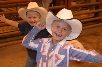 Kelton Turner, front, and Conner Blunt of Meeker enjoyed hanging out at the Rio Blanco County Fair.