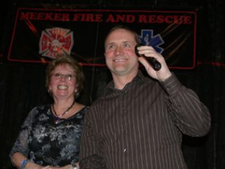 Wade Bradfield, owner of the collision centers in Meeker and Rangely, was honored as the Employer of the Year. Kris Borchard presented the award.