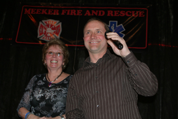 Wade Bradfield, owner of the collision centers in Meeker and Rangely, was honored as the Employer of the Year. Kris Borchard presented the award.