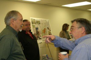 Rangely Hospital representatives, from left, Jack Rich (board chairman), Bernie Rice (compliance officer) and Jim Dillon (chief financial officer) participated in the public presentations about plans to build a new hospital.