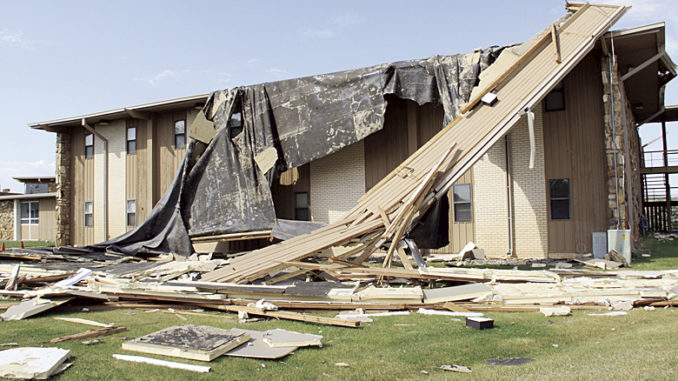Nichol's Hall roof damage