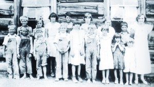 A 1934 photo of students at the Lime Kiln Hill School included (back row) Milton Sykes, Armettia Toembly, Muriel Sterry, Earl Sterry, Elsie Sykes, Dorothy Sykes, Rex Sterry and teacher Eleanor Service. (Front row) Dick Moyer, Howard Sterry, George Sterry, Walter Moyer, Louise Sterry, Leonard Sykes, Marilyn Sykes, Iris Sykes and Alma Mae Sykes. The photo is from the third volume of the “This Is What I Remember” series of books available for purchase at the White River Museum.