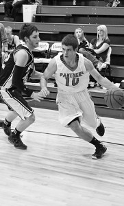 Panther junior Connor Phelan scored in all four quarters, including four three-pointers and led his team with 25 points against the Rams from South Routt County (Soroco).