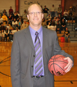Klark Kindler has been the head basketball coach for the Meeker boys’ basketball team for the past 15 years, was recognized last week before the final game of the regular season against Rangely for 199 career wins for the school and at the end of the game he had coached his 200th career win.