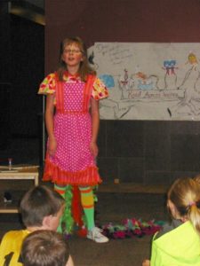 March 4 was the annual Read Across America and Dr. Seuss birthday party. Fourteen Meeker High School students from Kathleen Kelly’s class came to the elementary school and read Dr. Seuss books to the classes. In the evening we held a birthday party for Dr. Seuss. More than 150 people enjoyed the skit which featured some of the actors from the Suessical play that was performed last fall. 