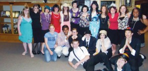 Members of the cast and crew of “Thoroughly Modern Millie,” which was performed over the weekend by Meeker High School students, including: Back row, left to right: Morgan Tegeder, Shelby Burke, Brianna Holding, Maclaine Hult, Mckenna Kummer, Emily Eliasen, Nicole Hilkey, Amanda Kendall, Piper Haney, Sydney Hughes, Lily Munn and Ohana Mataia. Front row, from left to right: Taylor Ahrenos, Tala Atoafa, Aly Ridings, Lathrop Hughes, Jamie McLaughliln, Brittany Smith, Anthony Watt and Colin Keeler. Not pictured are Bruno Juarez, JC Henderson, Kim Kendall, Mary Washburn and Michael Beck.