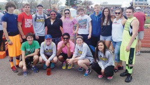 Meeker was represented at the state track meet held in Jefferson County Stadium in Denver by Caleb Lange, Sydney Hughes, Tala Atoafa, Aly Ridings and Linda Olivas in the front row, and in the back row Tommy Chitwood, T.J. Shelton, Jake Phelan, Taylor Ahrens, Aaron Cochran, Anthony Watt, Jordan Brown, Bailey Atwood and Jeff Wagner.