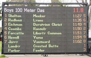 Rio Blanco County was well represented in the 100-meter dash.