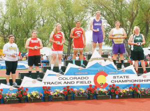 Rio Blanco County seniors Bailey Atwood of Meeker and Holly Lepro of Rangely earned eighth- and fifth-place medals, respectively, in the discus event.