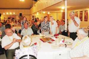 Members of the Meeker High School Class of 1953 held their 60th class reunion during the weekend as part of the Old Timers’ Dinner and Dance at the Freeman E. Fairfield Center in Meeker. The reunion was coordinated by Dale and Emma Lou Frisby and included classmates Fred Hahn, Zane and Jacklyn Gray, Ernie and Judy Coats, Ann Schram and Rodney Smith.