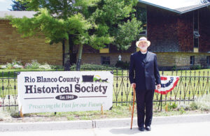 The Rio Blanco Historical Society had an educational and entertaining quarterly meeting at St. James Episcopal Church in Meeker  on June 30. The meeting was held in the hall named for Father Will Richards, in honor of guest speaker Andrew Cooley, who was in character as Father Richards. Cooley has done extensive research on Father Richards, and he feels he owes his career path to the man. Cooley has been serving as an Episcopal priest for several years. The meeting also addressed the history of United Methodist and Holy Family Catholic churches in Meeker.