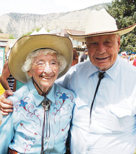 Ethel Starbuck and Joe Sullivan, Parade Grand Marshals, Range Call 2013.