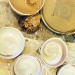 Freshly thrown bowls await firing.