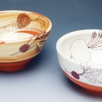 supporters got a sneak peek Sunday of the first two finished bowls, with vegetables drawn by Parkview Elementary School students.