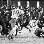 Panther senior Wesley Goddard (60) recorded 11 tackles including this one behind the line of scrimmage for a sack.