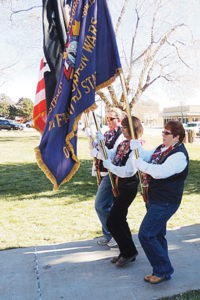 The Meeker and Rangely Veterans of Foreign Wars (VFW) honored area veterans on Monday for Veterans Day. A ceremony was held on the county courthouse lawn in Meeker, and that was followed by a lunch for county veterans and their families at Barone Middle School. Rangely hosted a lunch for area veterans and families at the Elks Club in Rangely. The VFWs in both towns were in charge of arrangements.