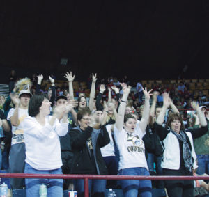 The Lady Cowboys were supported by a large and loud cheering section.