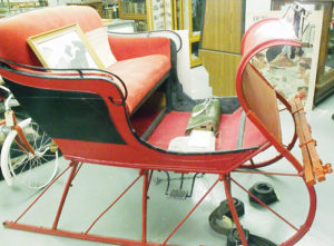 This classic sleigh, used to battle the snowy elements in  Rio Blanco County in the 1900s, is on display at the White River Museum in Meeker. The sleigh was donated to the museum by the Sprod family. 