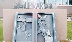 Local metal artist Kyle Stewart partnered with his wife, Ashley, to bring the Rangely Library’s new sign to life on Main Street. The Stewarts used approximately 30 square feet of metal, with 55 separate pieces cut and welded together to create the 150-pound sculpture.