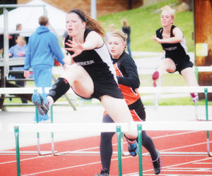 Meeker senior Aly Ridings led her team to a first place finish with first place finishes of her own in the 100-meter hurdles, long jump and triple jump in Rangely last Saturday. Meeker will compete in Craig on Friday.