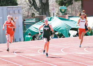 Rangely senior Aimee Hogan ran the 100-meter in 14.34, the 200-meter in 29.52 and the 400-meter in 1:04.33, all personal best times, at the Frank Woodburn Invitational Track Meet at Stocker Stadium in Grand Junction.