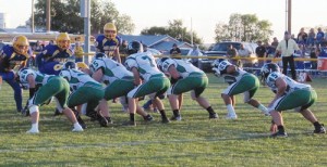 Rangely High School quarterback Kaulan Brady takes the snap on Friday night. The Panthers traveled to Dove Creek and won 12-8 behind the two touchdown passes thrown by Brady. On Friday night, Rangely will play host to the Plateau Valley Cowboys, in hopes of remaining undefeated this season.