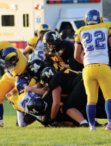 Meeker’s defense smothered the Roaring Fork Rams on the field and on the scoreboard, shutting out the 2A Rams, 46-0. The Cowboys will travel to Dove Creek to play the 2A Bulldogs on Friday.