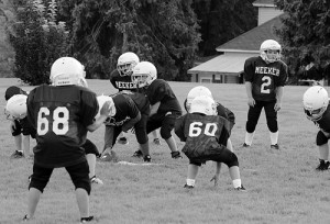 The Meeker Mustang football season is under way, teams have been practicing and games are scheduled this Sunday for both the third/fourth grade team as well as the fifth/sixth grade team. The Mustangs will play six games and the older team will be eligible for postseason play following the Oct. 19 game. The league consists of teams from Rifle, New Castle, Parachute, Glenwood Springs, Silt and Meeker.
