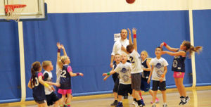 Twenty-two elementary school children from Rangely help make up three teams to compete in the Uintah Recreation District’s basketball league this fall. Coach Kyle Wren said that understanding the game and the importance of teamwork early on will benefit kids’ athletic futures and life skills.