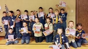 Rangely Cub Scout packs No. 189 and No. 191 held their annual Pinewood Derby on Feb. 4. Eighteen boys ran their cars 14 times each. First place went to Joseph McKay, second place went to Justin Allred and third place went to Jeffrey Slack. The Sportsmanship Award went to Ashton Bennett.