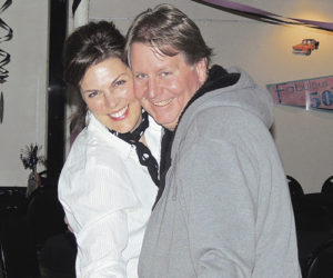 Dancing cheek to cheek on Saturday night at the annual Meeker Chamber Dinner at the Fairfield Center in Meeker are Meeker Chamber President Diana Jones and her husband, Mike. A good crowd was on hand for the dinner and presenting of the annual Business of the Year, Non-Profit Organization of the Year and Citizen of the Year awards. After the dinner and awards the Meeker High School Drama Club presented the set-up for the April 11-12 presentation of “School House Rock Live Junior” and a short dramatic reading by Gary and Laurie Zellers. A sock hop closed out the entertainment at the event.