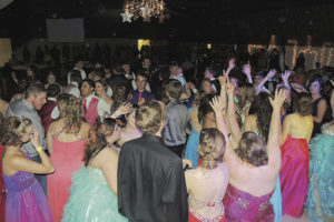 It was mostly a full dance floor when the Meeker High School juniors, seniors and their dates were dancing at the MHS Junior/Senior Prom at the Freeman E. Fairfield Center on Saturday. D.J. music entertained the students until 1 p.m., when many of those who took part moved over to the after-prom party at the Meeker Recreation Center.