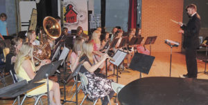 Members of the Meeker High School Band, directed by Jeff Hemingson, right, performed four selections at Monday’s 2015 Spring Concert, including: “Whiplash,” “With Every Winter’s Breath,” “Gates of Lodore” and “Variations on a Scottish Folksong.” The MHS auditorium held a good crowd for the presentation involving the sixth grade band, seventh grade band, eighth grade band, the MHS Jazz Band, the MHS Choir and the MHS Band.