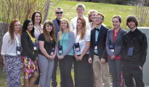 Recently, the Rangely High School chapter of the Future Business Leaders of America competed at state. Eleven competed in a variety of events:  Breanne Baker in public speaking; James Scoggins in client services; Rebecca Gillard in spreadsheet applications; Sierra Brannan in electronic career portfolio; Marielle Ivie in desktop publishing; McKenzie Webber in FBLA principles and procedures; Marshal Way competed in digital design and promotion, placing in the top 10;  and Dawn Stephens also placed in the top 10 in client services; Savannah Nielsen competed in word processing and placed fifth at state; Zach Glasgow competed in word processing, placing third, and he will now represent Rangely High School and Colorado at nationals in Chicago in June.