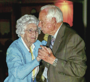 For many years now, the distinction of being the senior members in attendance at the Oldtimers’ Dinner and Dance has gone to Ethel Starbuck and Joe Sullivan. This year saw Starbuck, left, who is 97 and Sullivan, only 94, shaking a leg on the dance floor again.