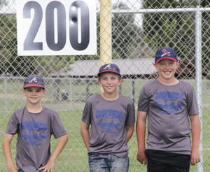 From left to right are Kevin Wren, Keihlin Myers and Dylan LeBleu of Rangely, who were selected to play in the Little League All-Star Tournament in Grand Junction. They all played for the Colorado River Valley Little League organization. Wren, son of Kyle and J’lyn Wren, pitched, played center field and catcher. Myers, son of Ken and Jenine Myers, played first base, shortstop, third base, pitcher, catcher and outfield. In their last game, he pitched a one-hitter through the fourth inning. Myers and Wren played for the 9-10 year-old team. LeBleu, son of Jerry and Danielle LeBleu, competed on the 11-12 year-old team, having pitched and played third base. That team made the semi finals, finishing third. Being selected is a major honor and commitment for the boys, who all had a great year and are looking toward next season.