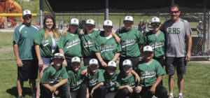 Rangely’s 11-12 year-old baseball team won the recreational league tournament June 26-27 in Meeker and capped off an undefeated (11-0) season. “Hard work pays off,” coach Jerry LeBleu said. “It was a fun season. The boys worked hard to improve their skills every practice and it showed in the end. Hats off to coaches Richard and Sierra Brannan, it was a good season for all.” Pictured in front are: Justin Cudo, Braxton Moore, Andrew Dorris, Josh Dunn, Anthony Dorris and Luis Lopez. Standing are: coach Richard Brannan, assistant coach Sierra Brannan, Byron Mackay, Austin Davis, Brent Cantrell, RJ Richens, Dylan LeBleu and coach Jerry LeBleu.