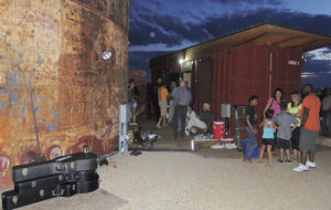 Several hundred folks gathered outside the door of The Tank in Rangely on Sunday night during Septemberfest to hear the sounds produced inside. The number of visitors stayed steady and they were not disappointed with what they heard. All who enter The Tank must remove their shoes so as not to damage the acoustical padding on the floor.