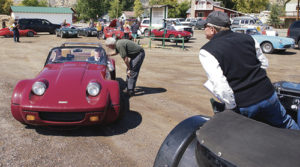 Several dozen vintage cars, old race cars and collectible cars took part in the 2014 Colorado Grand rally in Meeker. The same group will return this year, on Sept. 17, when the Meeker Lions Club will feed them lunch on the courthouse lawn.