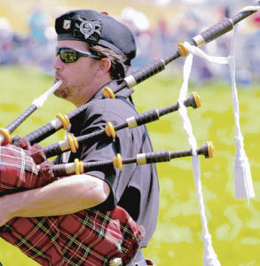 The sheepdog competitions have their roots in the highlands of Scotland and Ireland and, as such, are associated with the “pipes” of the Irish and Scottish bagpipers. There will be pipers on hand during the Meeker Classic, and their instruments can be heard periodically as they practice between performances.