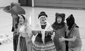 The Yampa Valley Opera Troupe from Steamboat Springs came to Parkview Elementary School in Rangely on Sept. 24 to perform for the entire school. The six-person (plus one) troupe performed an abbreviated and contemporary wild West operatic version of “Goldilocks and the Three Bears.” The traveling troupe consists of high school students from Steamboat Springs and Craig as well as a few adults who produce, direct and perform in the opera.  The “plus one” cast member was Caleb Wiley, a Parkview second grader, recruited at the last minute by the director to play Baby Bear. Parkview students, faculty and a few parents in attendance enjoyed the opera immensely. They especially enjoyed the songs, the comedy and watching their classmate, Caleb, ham it up. 