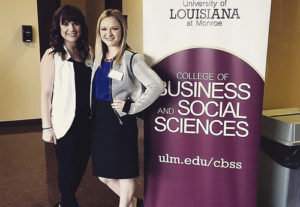 University of Louisiana-Monroe Risk Management and Insurance majors Lexie Meszaros, left, and Lauren Lewis, right, have been selected for the prestigious National Association of Professional Surplus Lines Offices, Ltd, (NAPSLO) summer 2016 internship program.