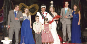Rangely High School held its Spring Prom on Saturday. The 2016 Prom Royalty includes, in the back row from left to right: Attendants Nakoma Bailey and Marielle Ivie; Prom King and Queen Kiki Ruiz and Carrie Goddard; and Attendants Kaulan Brady and Echo Campbell. In the front row are Cutler Mergelman and Addison Thayn.