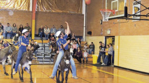 Being mostly parked under the basket on the students’ end of the basketball court put MHS student Ty Dunham in good position to score. However, this is one of the few shots that Dunham actually made during the Meeker FFA benefit fundraiser event on April 20 in the MHS gymnasium. Despite a strong second-half attempt to overcome the community team (old folks), the students came up just a few points short.