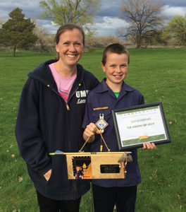 Kenyon Cochrane in Pack 191 with his mother, Des Cochrane.