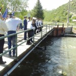 One of the Memorial Day traditions in Meeker has been the laying of an evergreen wreath into the White River at the Meeker Circle Park bridge. On Monday morning Aaron Zielinske and Pete Kiser dropped the wreath (bottom center) into the White River in memory of all members of the military who have given their lives in service to the country. 