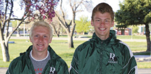 The future is looking bright for the Rangely High School track team if results from the Colorado 2A State Track and Field Champions held in Denver on May 21-23 are any indication. From left to right, sophomore Patrick Scoggins broke the school record in the 800-meter run, which stood since 1998, with a time of 2:01.27 and fellow sophomore Brennan Noyes broke the school high jump record, which had stood since 1980, by clearing the bar at 6-5.